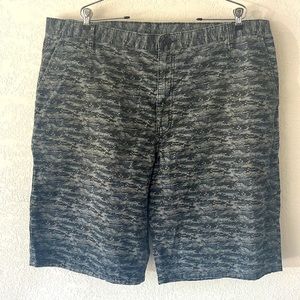 Dickies gray&white print cotton denim like shorts 5 pockets Mens sz 44